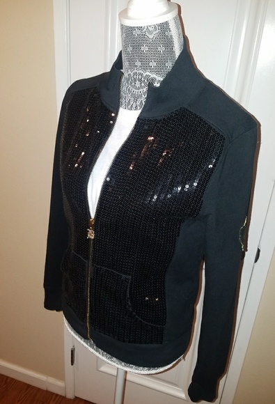 SOLD!! BCBG Maxazria Zip Front Bomber Jacket - Picture 2 of 7